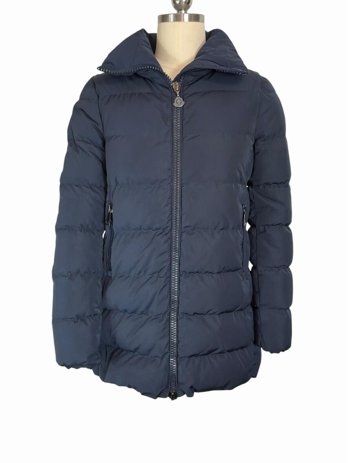Moncler Petrea Giubbotto Mid-Length Puffer Down Jacket In Navy ~Size 00